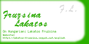 fruzsina lakatos business card